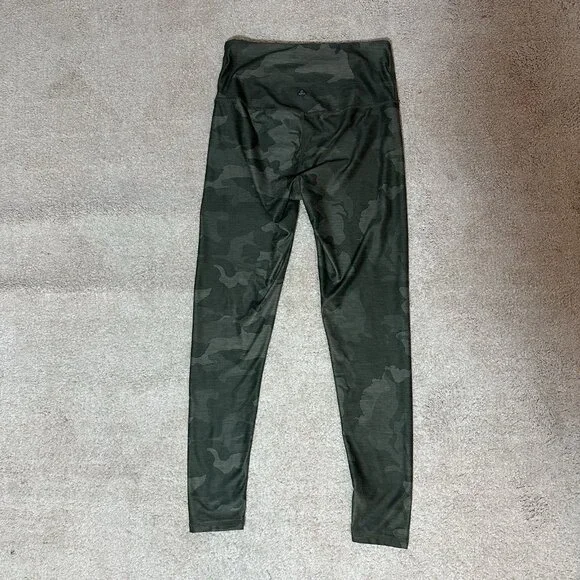 PrAna Leggings Women’s Small Green Camo Electa Yoga Work Out High Rise Pocket - Picture 4 of 11